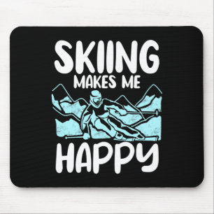 Alpine Skipiste Abfahrtsskifahren Skifahrer Sport Mousepad