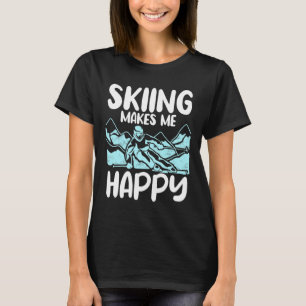 Alpine Skipiste Abfahrtsskifahren Skifahrer Sport T-Shirt