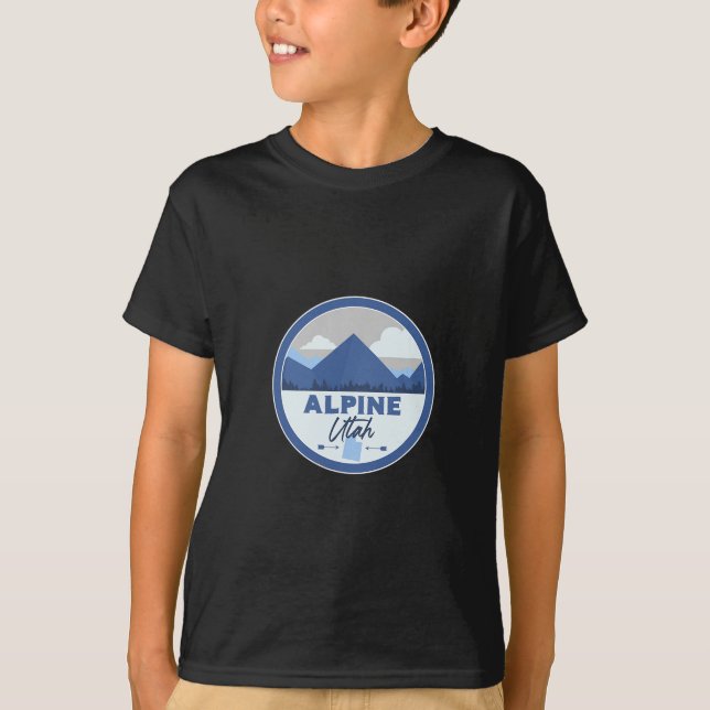 Alpine Utah Ut Mountains Dge Hiking Souvenir  T-Shirt (Vorderseite)