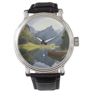 Alpiner Bergsee in der Schweiz Armbanduhr