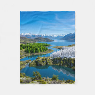 Alpiner Bergsee Schweizer Natur Landschaft Fleece
