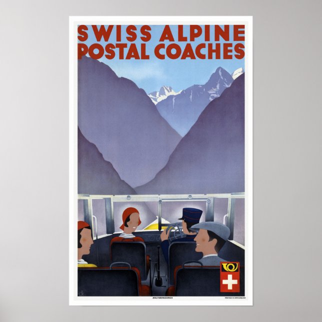Alpiner Postbus - Vintage Poster (Vorne)