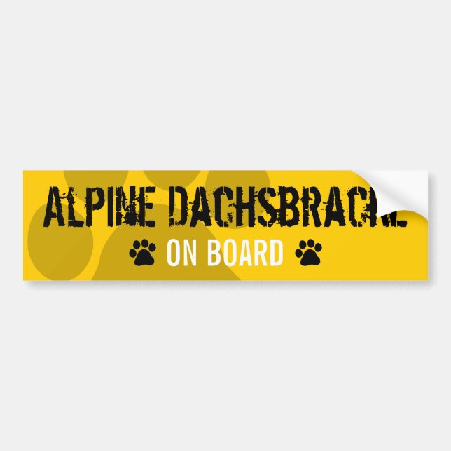 Alpines Dachsbracke an Bord Autoaufkleber (Vorne)