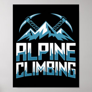 Alpines Kletter Vertikale Wildnis Disziplin Poster