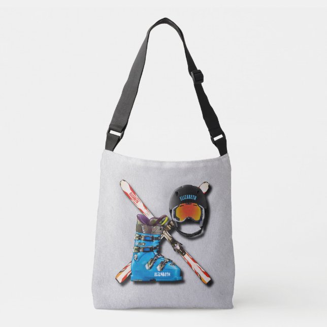 Alpines Skifahren-Stiefel-Sturzhelm Googles mit Tragetaschen Mit Langen Trägern (Vorderseite)