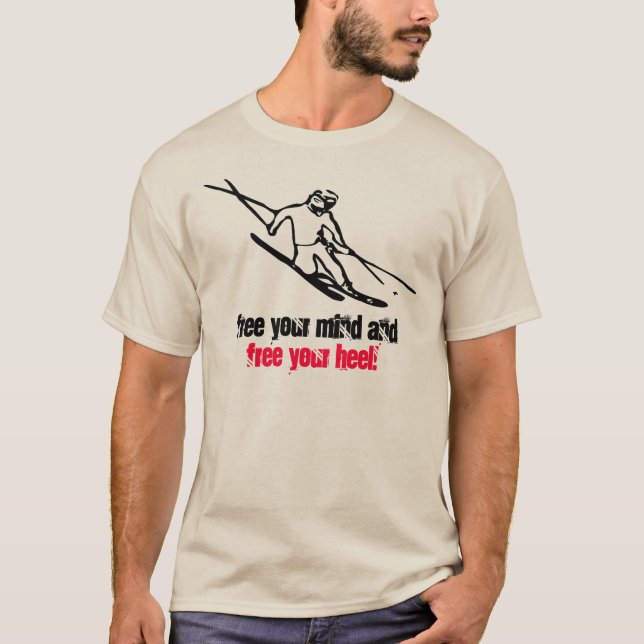 Alpines Skifahren T - Shirt (Vorderseite)