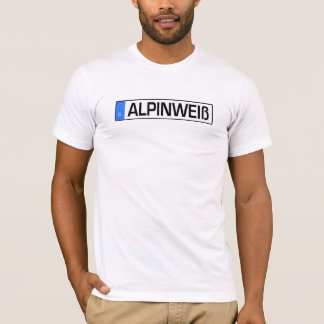 Alpines weißes Euro-Kennzeichen T-Shirt