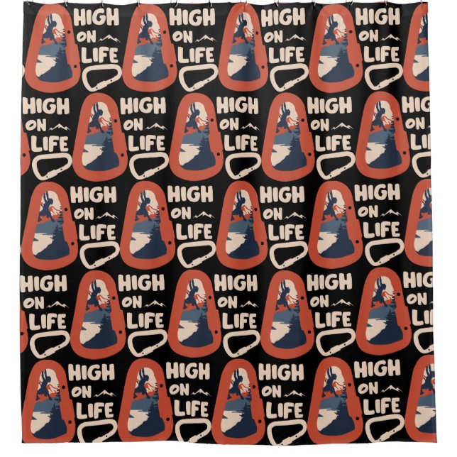 Alpinismus Hochgebirge Duschvorhang (Vorderseite)