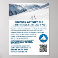 Alpinisten, Wandern und Klettern Advert