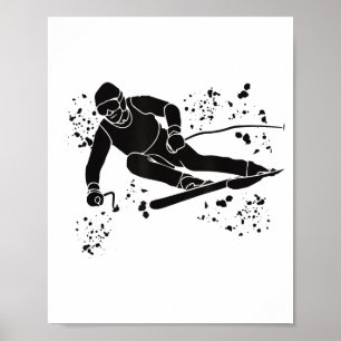 Alpinskifahrer Wintersport Skilanglauf Poster
