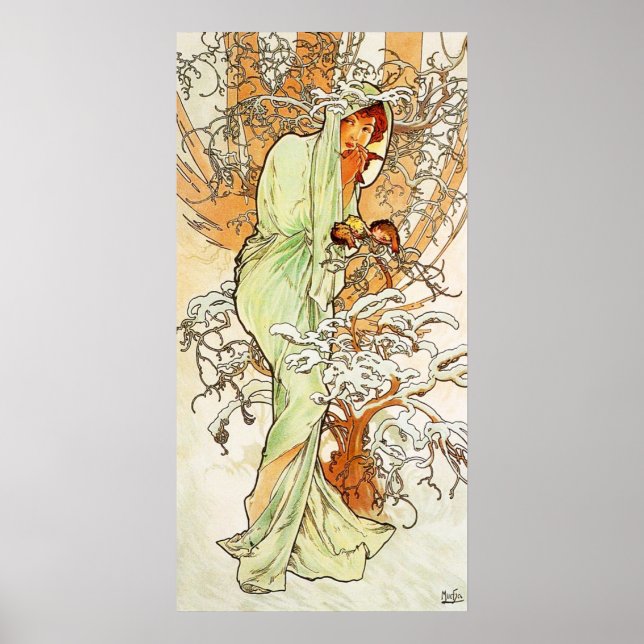 Alpohnse Mucha Winter Poster (Vorne)