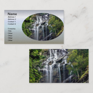 Alps Mountain Top Waterfall Visitenkarte