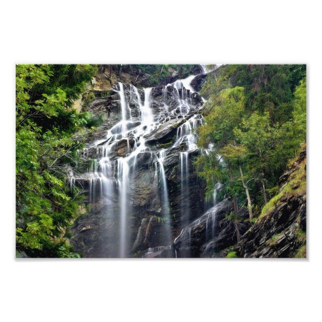 Alps Mountain Topwaterfall Fotodruck (Vorne)