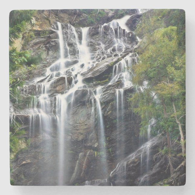 Alps Mountain Topwaterfall Steinuntersetzer (Vorderseite)