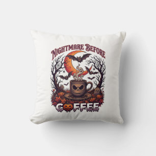 Alptraum vor Kaffee Halloween-Totenkopf-Tasse Geis Kissen