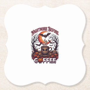 Alptraum vor Kaffee Halloween-Totenkopf-Tasse Geis Untersetzer