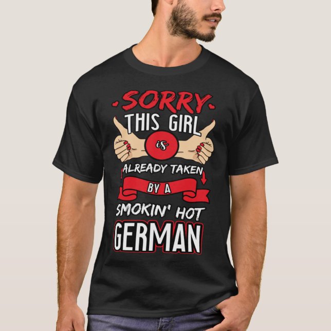 Already Taken Hot German Thumbs Up Red Nails Girl T-Shirt (Vorderseite)