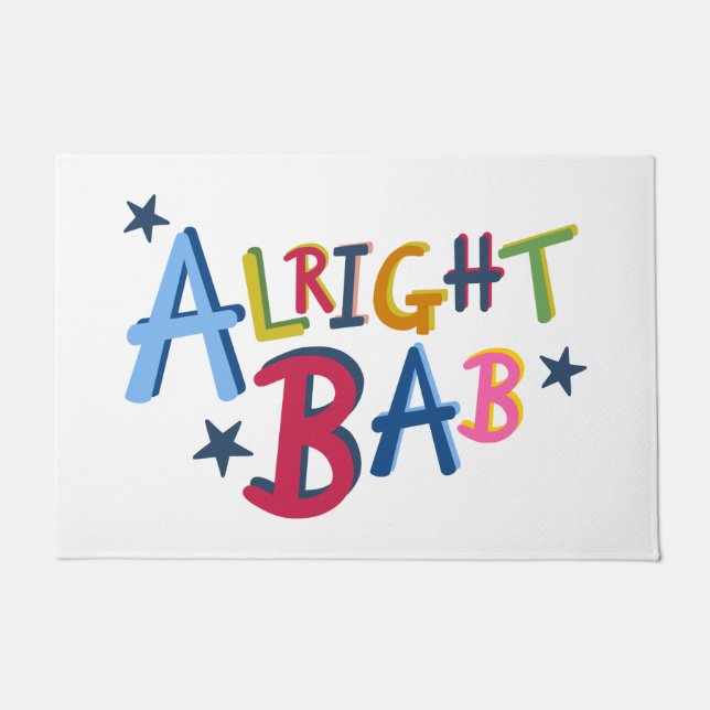 Alright Bab Black Country Words Fußmatte (Vorderseite)