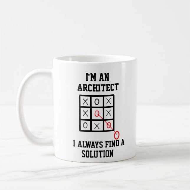 Als Architekt finde ich immer eine Lösung-Tasse Kaffeetasse (Links)