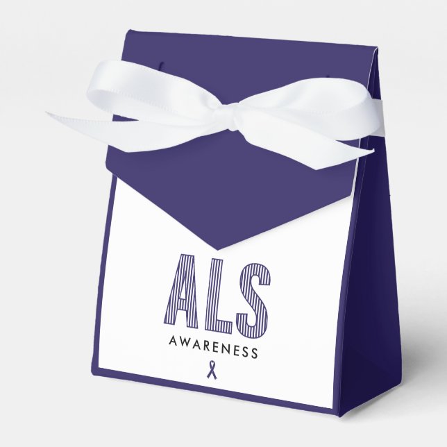 ALS Awareness Blue Ribbon Geschenkschachtel (Vorderseite)