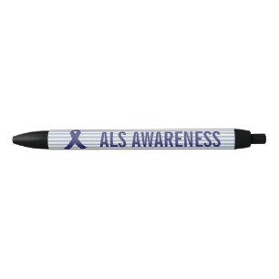 ALS Awareness Blue Ribbon Kugelschreiber