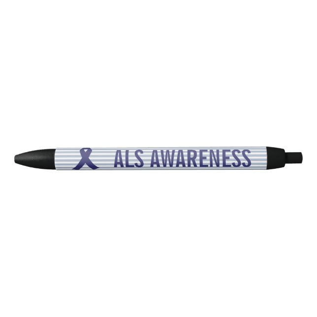 ALS Awareness Blue Ribbon Kugelschreiber (Vorderseite)