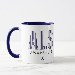 ALS Awareness Blue Ribbon Tasse