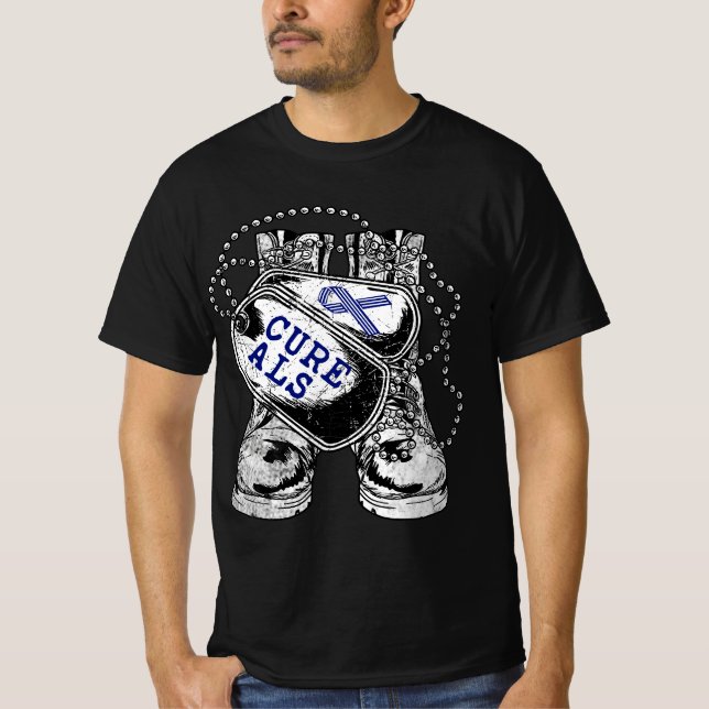 ALS Awareness for Military Veteran  T-Shirt (Vorderseite)