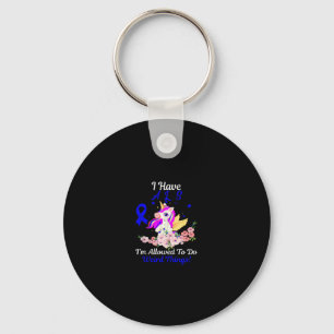 ALS Awareness Funny Unicorn Support Quote Familie Schlüsselanhänger