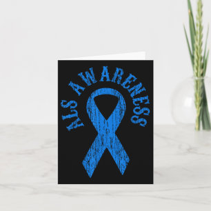 Als Awareness Montag Blue Ribbon Shirt Family T-Sh Karte