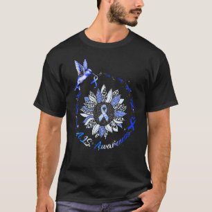 Als Awareness Montag Leopard Sonnenblume Hummingbi T-Shirt