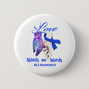 ALS Awareness Ribbon Support Geschenke Button