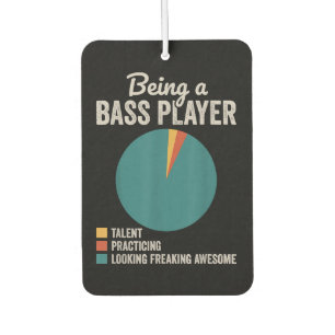 Als Bassist Musiker Funny Bass Gitarrist Autolufterfrischer
