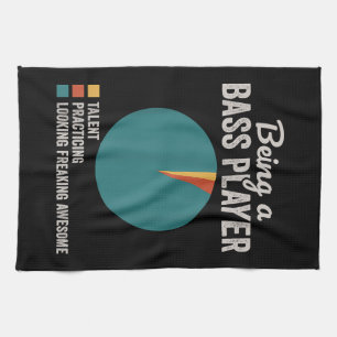 Als Bassist Musiker Funny Bass Gitarrist Geschirrtuch
