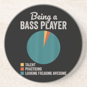 Als Bassist Musiker Funny Bass Gitarrist Getränkeuntersetzer