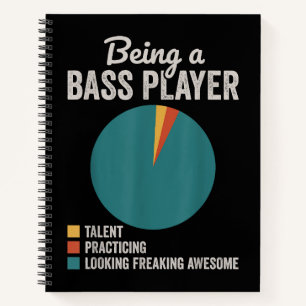 Als Bassist Musiker Funny Bass Gitarrist Notizbuch
