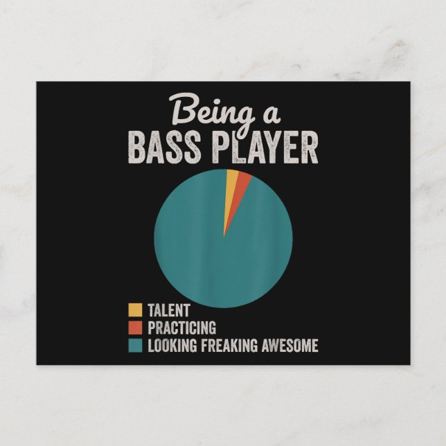 Als Bassist Musiker Funny Bass Gitarrist Postkarte (Vorderseite)
