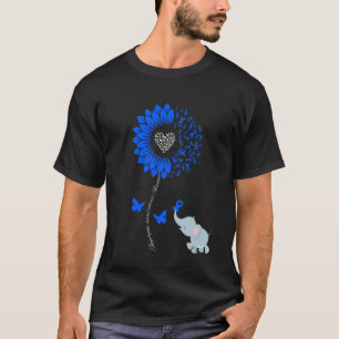 ALS-Bewusstsein Sonnenblume Elefant Schmetterling  T-Shirt