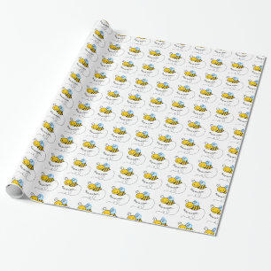 Als Biene beschäftigt Geschenkpapier