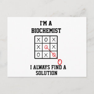 Als Biochemiker finde ich immer eine Lösung Postk Postkarte