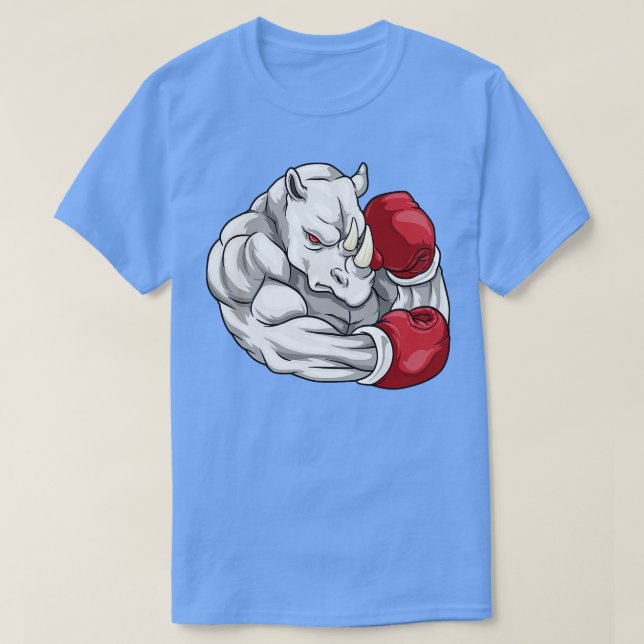 als Boxer mit Boxhandschuhen T-Shirt (Design vorne)