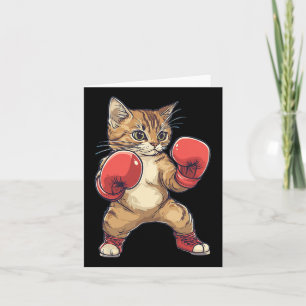 Als Boxer verkleidete Katze Boxen Männer Frauen Ki Karte