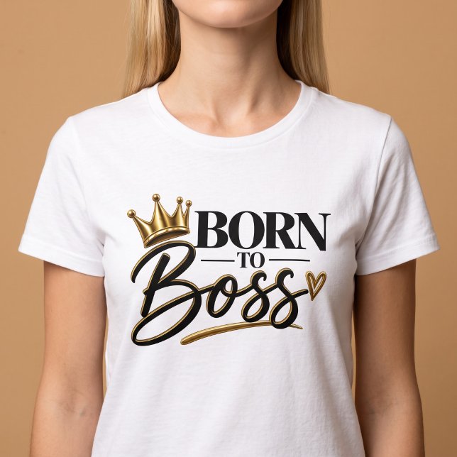 Als Chef geboren T-Shirt (Von Creator hochgeladen)