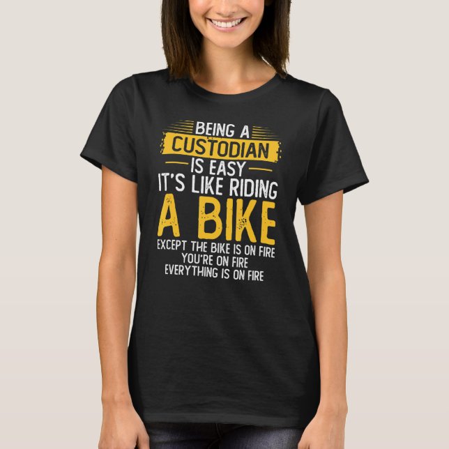 Als Custodian Cleaning Custodian Janitor T-Shirt (Vorderseite)