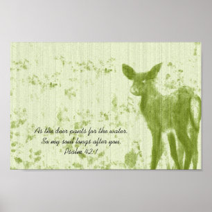 Als das Hirsche für den Wasserpsalm Poster