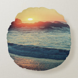 Als die Sonne Sets...... Rundes Kissen