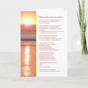 Als du zum ersten Mal in mein Leben gekommen bist. Karte