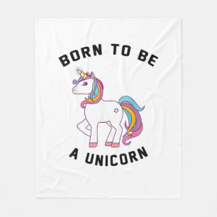 Als Einhorn geboren werden T-Shirt_ Vintage Süß Li Fleecedecke