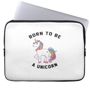Als Einhorn geboren werden T-Shirt_ Vintage Süß Li Laptopschutzhülle