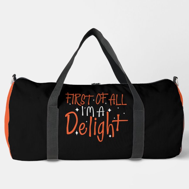 ALS ERSTES BIN ICH EINE FREUDE  DUFFLE BAG (Vorderseite)